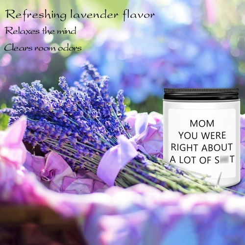 Homsolver Birthday Gifts for Mom from Daughter Son, Christmas Mothers Day Birthday Thanksgiving White Candle for Stepmother Adoptive Mother, Scented