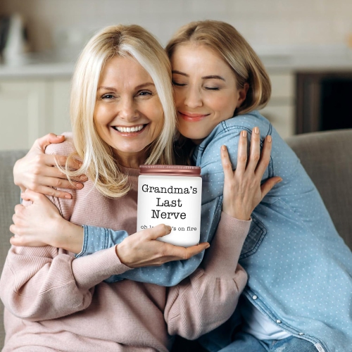 Homsolver Gifts for Grandma from Granddaughter Grandson, Christmas, Birthday, Mother and Grandparents Day, Lavender Scented Candles, Grandma’s Last