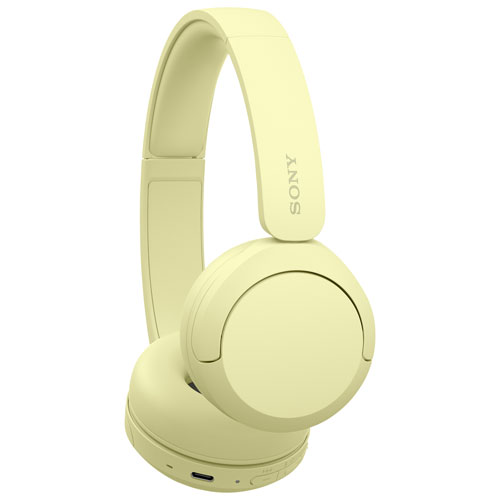 Casque d'écoute Bluetooth WH-CH520 de Sony avec microphone - Jaune