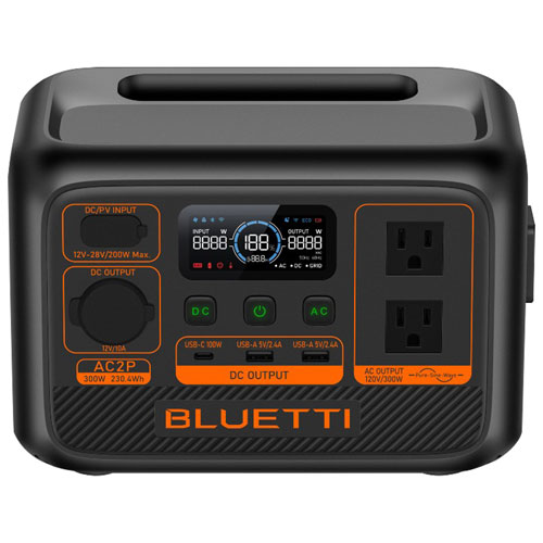 BLUETTI Portable 230Wh Power Station with 100W Solar Panel