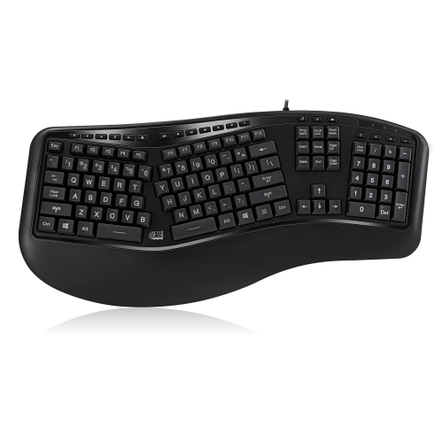 Adesso RGB Multimedia Ergonomic Keyboard