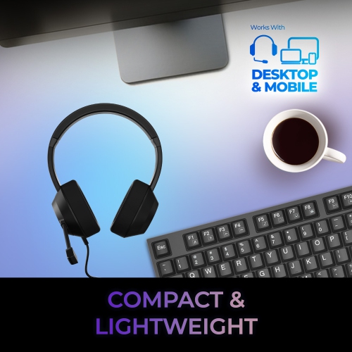 Adesso Xtream P7 USB-C Headset with Copilot Shortcut, Noise Cancellation Microphone