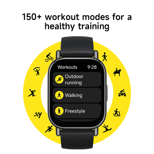 Xiaomi Redmi Watch 5 Lite Smartwatch, 1.96" AMOLED Display, 18-Day Battery, 150+ Sports Modes, 5ATM water resistance, Dual-mic Bluetooth calling, GNSS