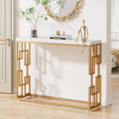 Tribesigns – Table console dorée, table de salon moderne 42,5&nbsp;po, entrée, corridor