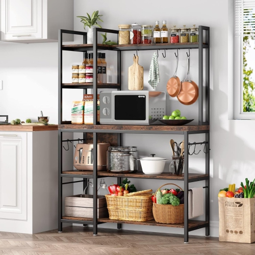 Tribesigns Bakers Rack with Storage for Kitchen 43 Inch Wide Large Racks Shelves