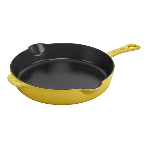 STAUB Poêles 22&nbsp;cm / 8.5&nbsp;po Poêle à frire traditionnelle en fonte, citron