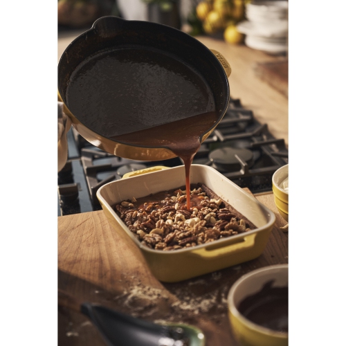 STAUB Pans 22 cm / 8.5 inch Cast Iron Traditional Deep Frypan, Citron