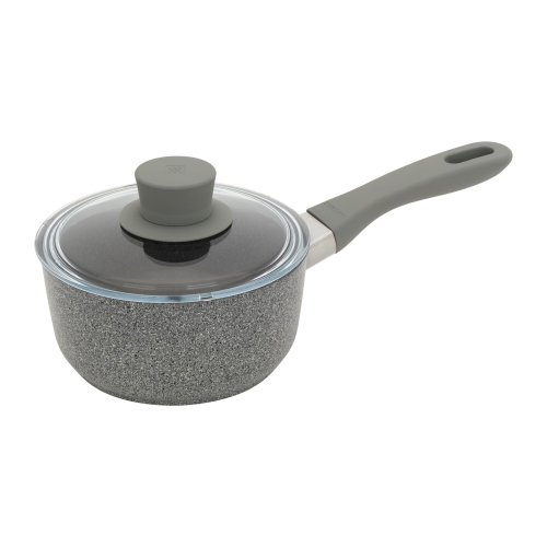 Image 1 of 5.. ZWILLING Parma Plus Aluminum Round Sauce Pan With Lid, Grey