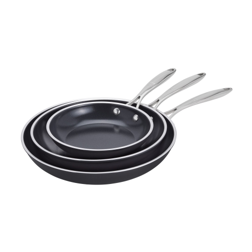 Poêle à frire ZWILLING Forte Plus, 3 pièces, aluminium, céramique titane