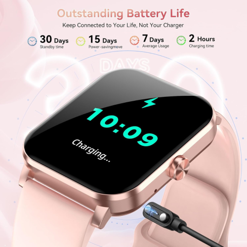 Smart Watch for Men Women with Bluetooth Call 1.85" HD Touch Screen Fitness Tracker, 120+ Sports Modes, IP68 Waterproof Fitness Watch, Heart