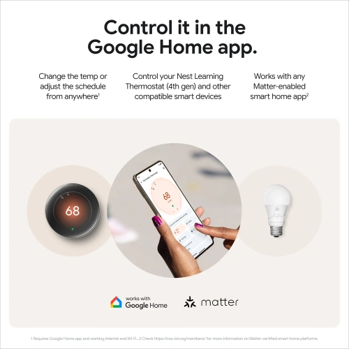 Google Nest Learning Thermostat (4th gen) with Nest Temperature Sensor (2nd gen) - Polished Silver by GOOGLE - Refurbished condition - Image 6