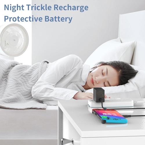 Nintendo Switch Charger, Fast 15V/2.6A AC Adapter – Compatible with Switch OLED & Lite, TV Mode Support, 5FT USB-C Cable, 2.5H Rapid Charging