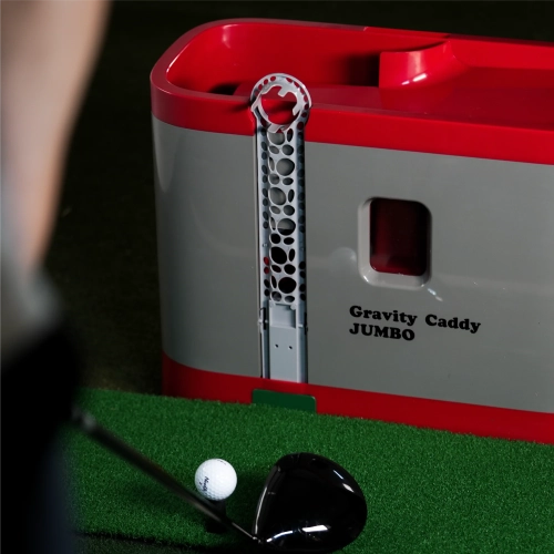 Gravity Caddy Jumbo - Automatic Golf Ball Dispenser for Indoor & Outdoor Use; No Pedal, No Electricity Or Battery Needed; Compatible with Simulators