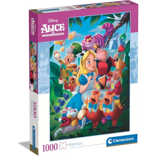 Clementoni Disney Alice in Wonderland 39673 – 1000 Piece Adult Jigsaw Puzzle, Made in Italy, Multicoloured,