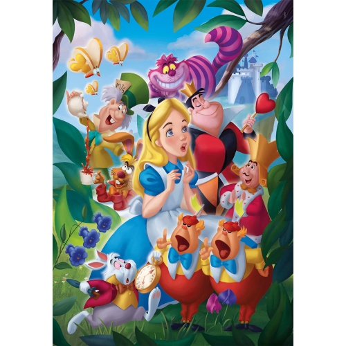 Clementoni Disney Alice in Wonderland 39673 – 1000 Piece Adult Jigsaw Puzzle, Made in Italy, Multicoloured,
