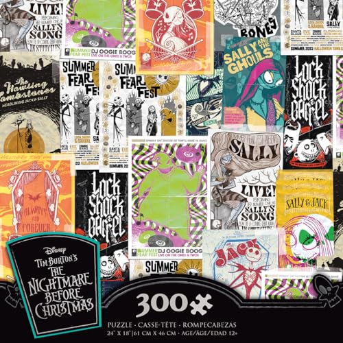 Image 1 de 2.. Ceaco - Disney - Tim Burton's The Nightmare Before Christmas - Collage - Casse-tête de 300 pièces