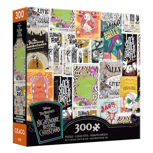 Ceaco - Disney - Tim Burton's the Nightmare Before Christmas - Collage - 300 Piece Jigsaw Puzzle