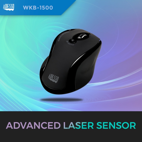 Adesso Canadian French/English Wireless Ergonomic Keyboard and Laser Mouse Combo