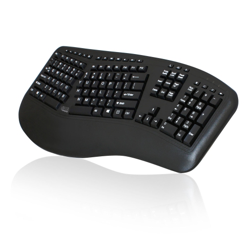 Adesso Canadian French/English Wireless Ergonomic Keyboard and Laser Mouse Combo
