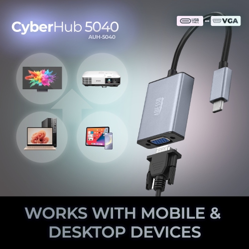 Adesso CyberHub 5040 USB-C to VGA Adapter