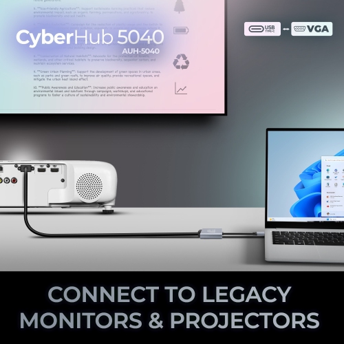 Adesso CyberHub 5040 USB-C to VGA Adapter
