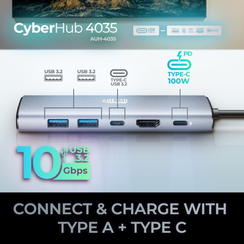 Adesso CyberHub 4035 USB-C 6-in-1 Docking Station