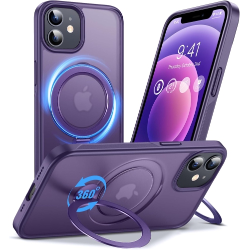 Conçu pour l'iPhone 12/12 Pro avec support rotatif à 360°, [compatible avec MagSafe] [chute militaire