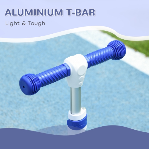 Qaba Kids Scooter, 3 Wheel Toddler Scooter with 3-level Adjustable Height, Rear-Fender Brake, LED Light, TPE Handlebar, for Boys and Girls Ages 2-6,