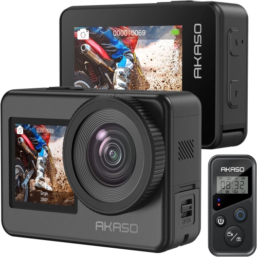 Caméra d'action AKASO Brave 7 4K – 20&nbsp;Mpx, étanche, EIS 2,0, écran tactile, Wi-Fi, Commande vocale
