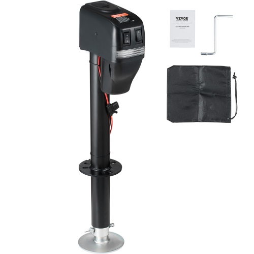 VEVOR 4000 lbs Electric Trailer Jack, Power Tongue Jack, 9.84"-33.85" Electric Tongue Jack with Waterproof Cover for Lifting RV Trailer, Horse