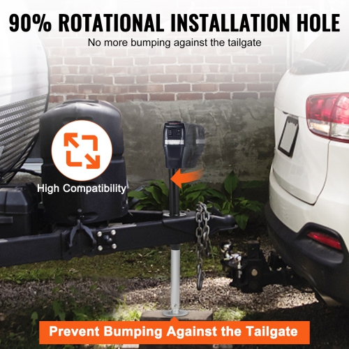 VEVOR 4000 lbs Electric Trailer Jack, Power Tongue Jack, 9.84"-33.85" Electric Tongue Jack with Waterproof Cover for Lifting RV Trailer, Horse