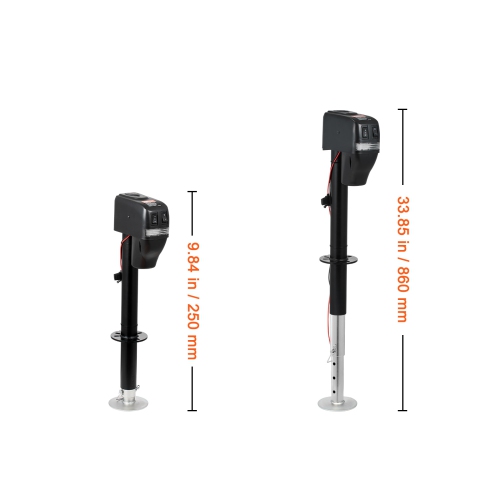 VEVOR 4000 lbs Electric Trailer Jack, Power Tongue Jack, 9.84"-33.85" Electric Tongue Jack with Waterproof Cover for Lifting RV Trailer, Horse