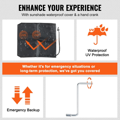 VEVOR 3500 lbs Electric Trailer Jack, Power Tongue Jack, 9.84"-33.85" Electric Tongue Jack with Waterproof Cover for Lifting RV Trailer, Horse