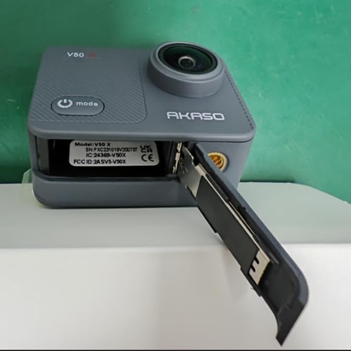 AKASO V50X 4K30fps Action Camera – EIS, Touch Screen, 4X Zoom, 131ft Waterproof, External Mic Support, Remote, 64GB SD Card