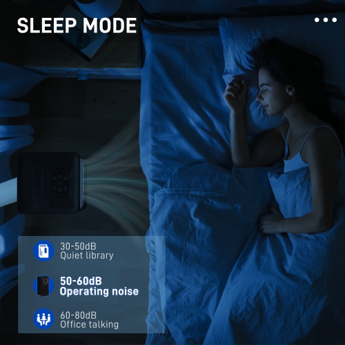 HOMCOM Portable Air Conditioner 8000 BTU, 3-in-1 Mobile AC Unit with Cooling, Dehumidifier, Fan, Remote Control, 24-Hour Timer, Window Mount Kit, 344