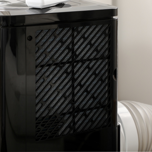 HOMCOM Portable Air Conditioner 8000 BTU, 3-in-1 Mobile AC Unit with Cooling, Dehumidifier, Fan, Remote Control, 24-Hour Timer, Window Mount Kit, 344