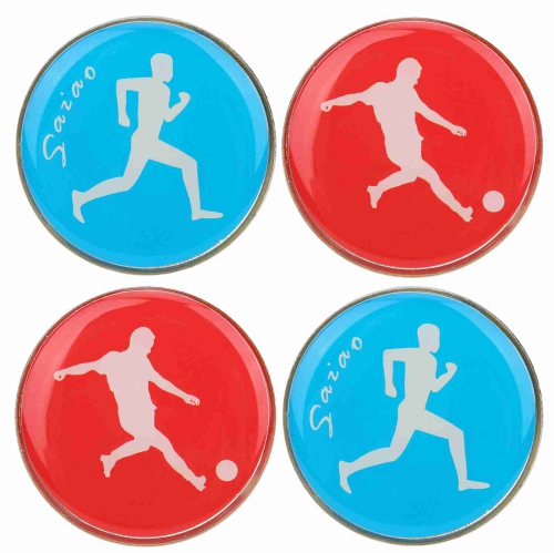4 pièces TwoSided Referee Toss Coin pour Soccer Football Volleyball Table Tennis Toss Coin