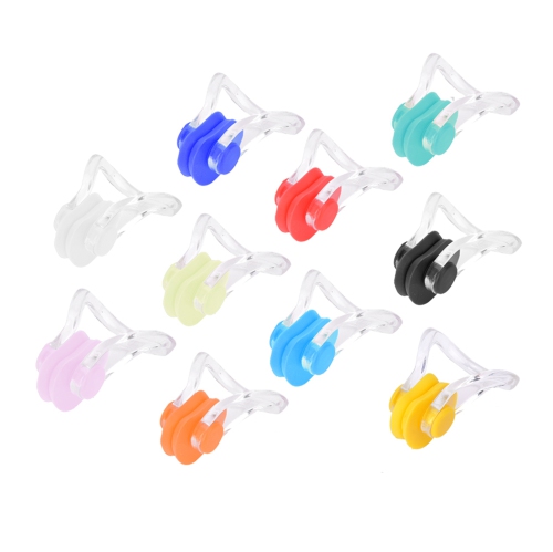 Image 1 de 10.. 20PCS 10 couleurs Silicone étanche Pince de nez de natation Matériel de natation pour enfants et adultes
