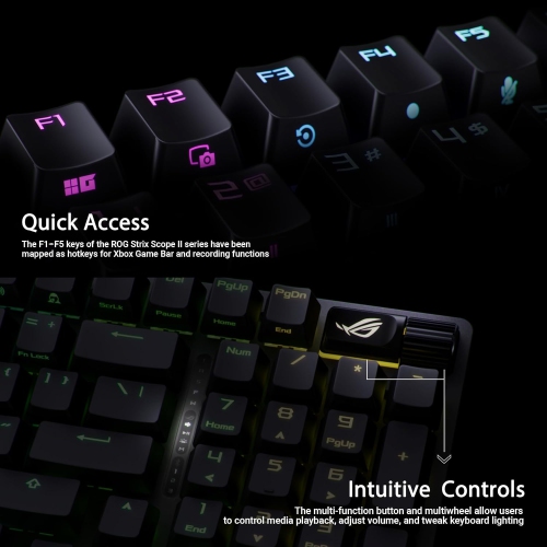 ASUS ROG Strix Scope II 96 Wireless Gaming Keyboard, Tri-Mode Connection, Dampening Foam & Switch-Dampening Pads