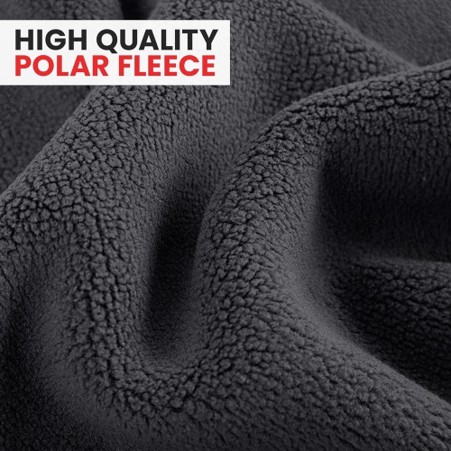 Canadian Linen Polar Fleece Blankets, 80"x90" Double Size Lightweight Cozy Warm Super Soft Moisture Free Breathable Blankets for All Season, Dark Grey