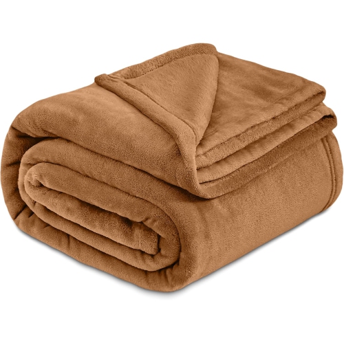 Image 1 of 8.. Canadian Linen Premium Polar Fleece Blanket, 66”x90” Twin, Super Soft Breathable Polyester Blanket, Cozy Warm Plush Throw Blankets for Homes Hotels