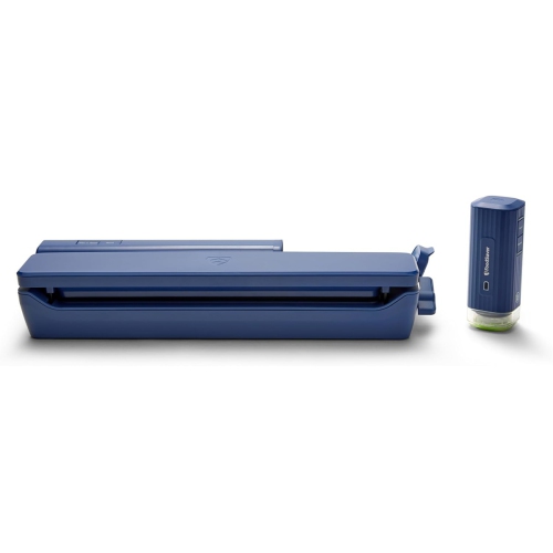 Image 1 of 7.. FoodSaver 2-in-1 Handheld and Countertop Vacuum Sealing System, Matte Indigo Blue