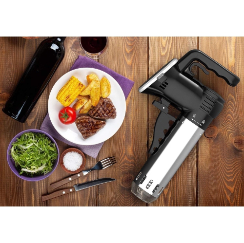 Wancle – Cuiseur sous vide, circulateur d'immersion thermique, 850 W, minuterie numérique, acier inoxydable/noir