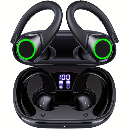 Wireless Earbuds with 64H Playtime, 41600mAh Power Bank with AC Outlets, and 360° Bike Phone Mount