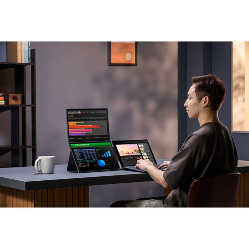ASUS ZenScreen Duo 14" FHD 1ms GTG OLED LED Portable Dual-Screen Monitor