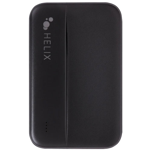 Helix 5000 mAh Dual USB/USB-C Power Bank - Black