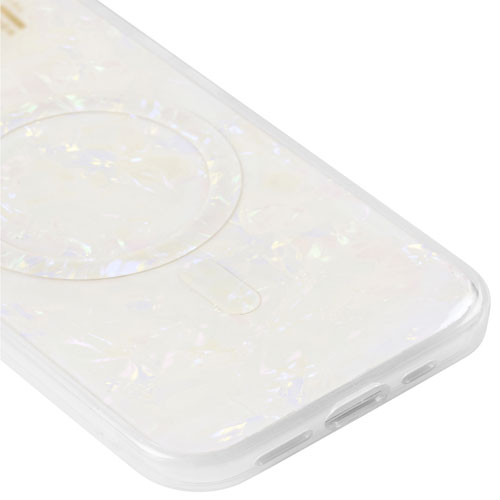 Ideal Of Sweden Silicone Fitted Soft Shell Case with MagSafe for iPhone 16e/15/14/13 - Pearlized White