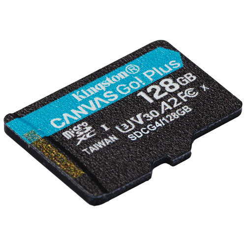 Kingston Canvas Go! Plus 128GB 200MB/s U3 V30 microSD Memory Card