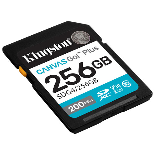 Kingston Canvas Go! Plus 256GB 200MB/s U3 V30 SDXC Memory Card