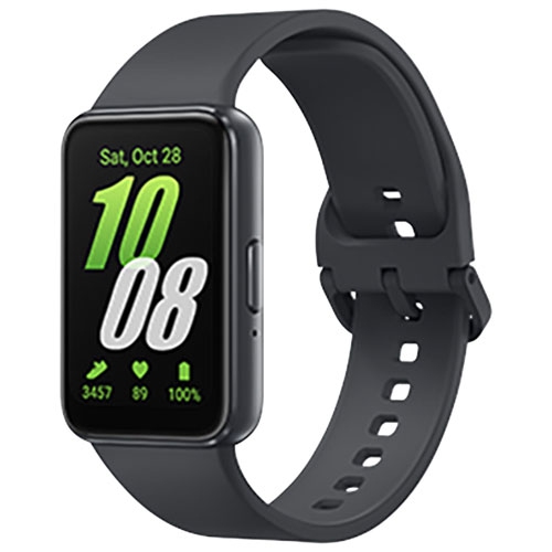 Image 1 de 2.. Remis à neuf - Moniteur d'activité Galaxy Fit3 de Samsung avec moniteur de fréquence cardiaque - Gris